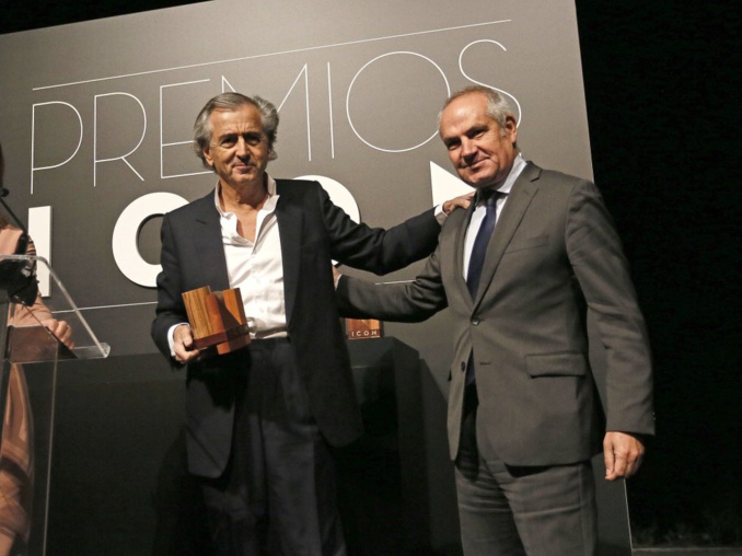 BHL reçoit le Prix ICON de la pensée, du plus prestigieux quotidien espagnol El Pais ( le 15 octobre 2015)