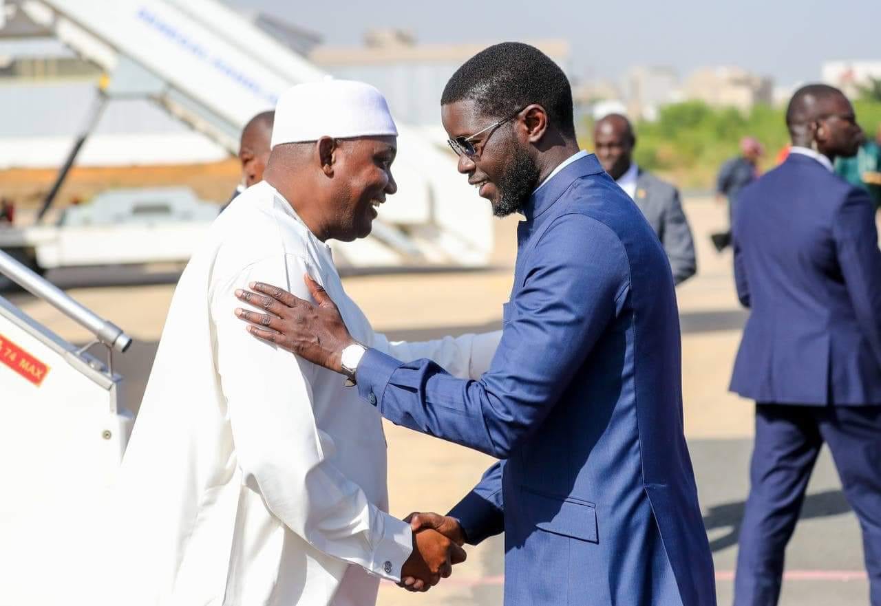 Le Président Adama Barrow et Président Umaro Sissoco Embaló à Dakar pour les 80 ans du massacre de Thiaroye