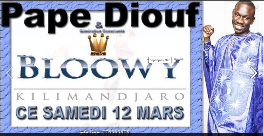 Pape Diouf de retour de Dubai vous donne rendez-vous ce samedi au Bloowy et dimanche au Baramundi. Spécial "Maalaw, Bada Doutt, Sigga et Yolélé"