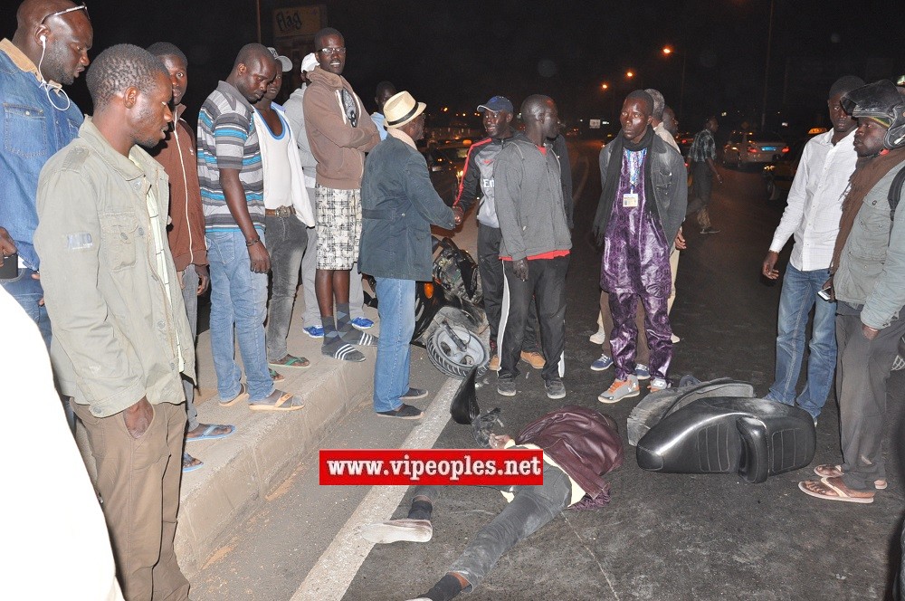 Les images de l'accident qui s'est produit ce samedi nuit en face la gendarmerie foire.