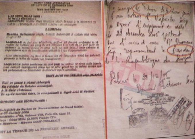 Le document, qui confirme le protocole de Rebeuss en 2005