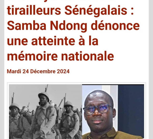 En Vertu de l'article L258 du code pénal Le  Haut Conseiller Samba Ndong,le Républicain Convaincu  porte plainte