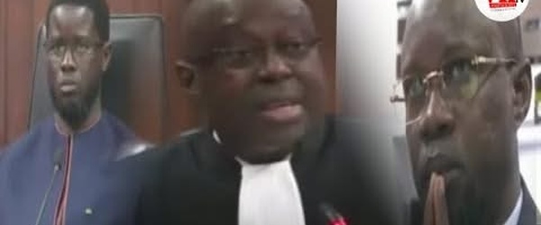 Mamadou Seck bâtonnier ordre des avocats teint un majestueux discours devant Diomaye et Sonko