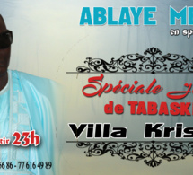 Retrouvez Ablaye Mbaye en live à la Villa Kristal le jour de la Tabaski sur la route des Almadies en face stade de Ngor