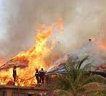 Ziguinchor: une maison réduite en cendres par un incendie