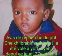 L'enfant Cheikh Ibrahima Thiane, enlevé à Yoff, retrouvé à Kahone