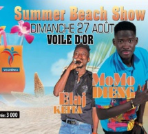 VOUZENOU présente SUMMER BEACH SHOW ce dimanche 27 à la Voile d'Or Momo  Dieng et Eladj Keita à l'affiche.