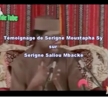 Serigne Moustapha Sy: » 3 jour avant la disparition de Serigne Saliou Mbacké … »