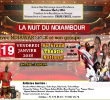 La nuit de la Diaspora avec Ndiawar Seck et Ndama Torino le 19 janvier au grand Théâtre;