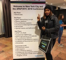 APAP NY 2018: Aida Samb avec le Label New African Production de Birane dans le Hall de Hilton Hotel