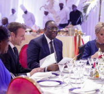 Les images du dîner au Palais de la République, en présence des couples présidentiels français et sénégalais