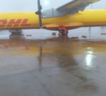 AIBD : Des avions de DHL et de Air Sénégal endommagés et cloués au sol à cause du vent et la pluie (photos)