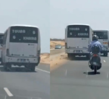 Incroyable ! Ces 2 chauffeurs de bus jouent avec la vie des passagers en faisant la course sur l’autoroute