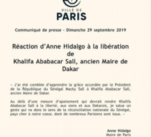 Libération de Khalifa Sall: la réaction d'Anne Hidalgo, maire de Paris