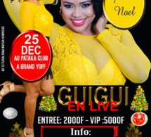 La chanteuse GUI GUI présente Noël ce 24 décembre à Grand Yoff en live