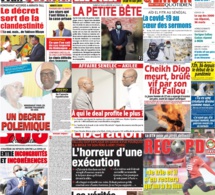 REVUE DE PRESS: La une des quotidiens du mardi 26 mai 2020