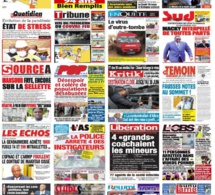 REVUE DE PRESSE: La une des quotidiens du vendredi 29 mai 2020