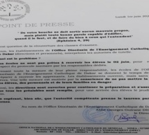 Reprise des cours demain 2 juin : l’Office Diocésain de Dakar dit poliment « non ! » et explique pourquoi…