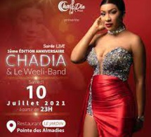 Anniversaire de l'artiste ChaDia &amp; le Weeli-Band une soirée explosive et riche.