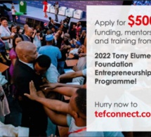 Programme d’entreprenariat 2022 : La fondation Tony Elumelu offre 5 000 dollars et des accompagnements non financiers aux jeunes et femmes africains