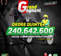 LONASE.BET: Grand gagnant du cagnotte masse commune internationale 240.642.600