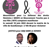 Affaire Adji Sarr-Ousmane Sonko : Le Mouvement pour la défense des droits féminins et le Mouvement touche pas à ma fille, annoncent une grande manifestation