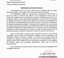 Effondrement d’un bâtiment au quartier Ndorong de Kaolack : Ces surprenantes découvertes après enquête…