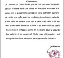 Affaire de la femme voilée de Fann: les précisions de la direction de l'hôpital