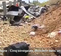 Voici les images de l'accident qui a coûté la vie à cinq Sénégalais en Espagne (Vidéo)