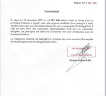 Desserte à Agadir / Le vol HC4040 indexé: Air Sénégal apporte des précisions