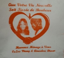 Les images du mariage de Codou Dieng et Amadou Diaw.