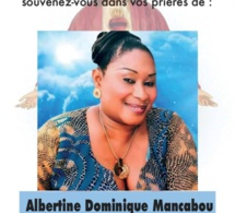 Messe anniversaire- Mme Albertine Dominique Mancabou