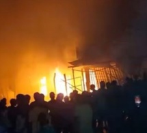 Urgent-Vidéo: Tambacounda : Violent incendie dans une gare routière