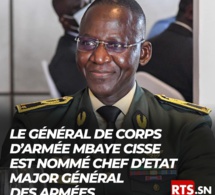 Le Général de Corps d'Armée Mbaye Cissé nommé Chef d'Etat-Major Général des Armées, en remplacement du Général d'Armée Cheikh Wade