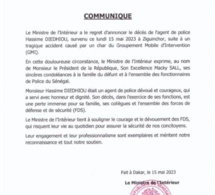 Ziguinchor: Le ministre de l'Intérieur confirme la mort du policier