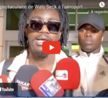 Arrivée spectaculaire de Waly Seck à l'aéroport international Blaise Diagne une foule immense...