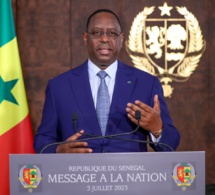 Message à la Nation du Président de la République, Son Excellence, Monsieur Macky SALL