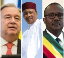 Antonio Guterres, Issoufou Mouhamadou et Umaro Embalo saluent la décision du Président Sall