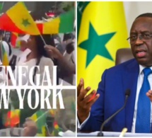 Accueil chaleureux de Macky Sall à New York par les Sénégalais au 78 assemblée générale des N.U