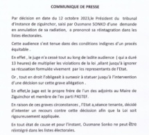 COMMUNIQUE DE PRESSE: L'Agent judiciaire de l'Etat dénonce les irrégularités du juge lors du procès de Sonko à Ziguinchor