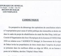 Cojoj Dakar 2026: Les propriétaires de titres sur l’emprise du Stade Iba Mar Diop, invités à se signaler au siège du MSA