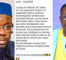 A.J-Révélation de Tange sur l'avis d'expert Sonko qui ne sera pas candidat en 2024 malgré le verdict