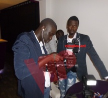 Le cameraman Ousmane Thiam et le photographe Pape Mbengue.