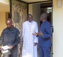 Le Président Serigne Mboup And Nawle chez l’archevêque de Dakar Mon seigneur Benjamin Ndiaye