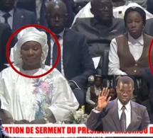 Les deux épouses du Président Bassirou Diomaye toute joyeuse au prestation de serment de leur mari