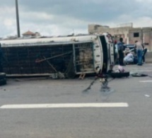 Un car «Ndiaga Ndiaye» se renverse sur l’autoroute à péage