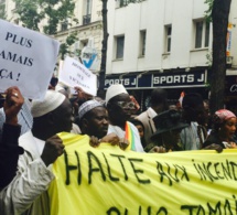 En images-Grande marche de la communauté Sénégalaise de France, suite à l'incendie de la rue Myrha (Paris)