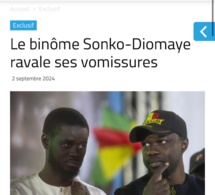 Le binôme Sonko-Diomaye ravale ses vomissures