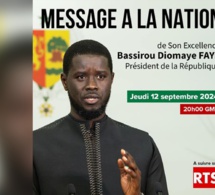 Adresse à la Nation: Le Président de la République Bassirou Diomaye Faye dissout l'Assemblée nationale