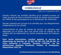 Perturbations dans la distribution de l’électricité : La Sénélec informe son aimable clientèle, d’un incident sur le réseau interconnecté de l’OMVS